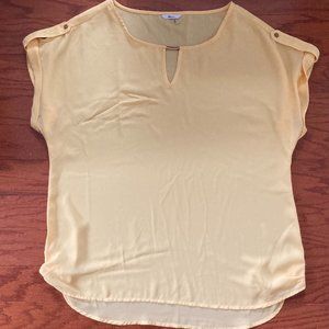 Milano Women's Button Cap Sleeve Blouse